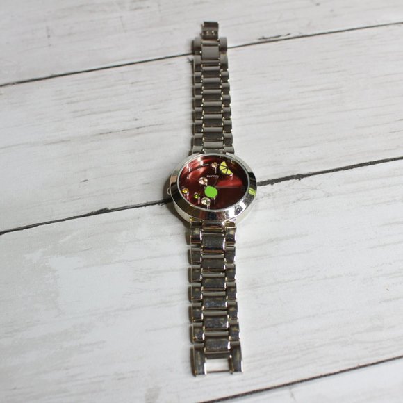 Vintage Women's Watch Floating Fruit Gems - Picture 2 of 3